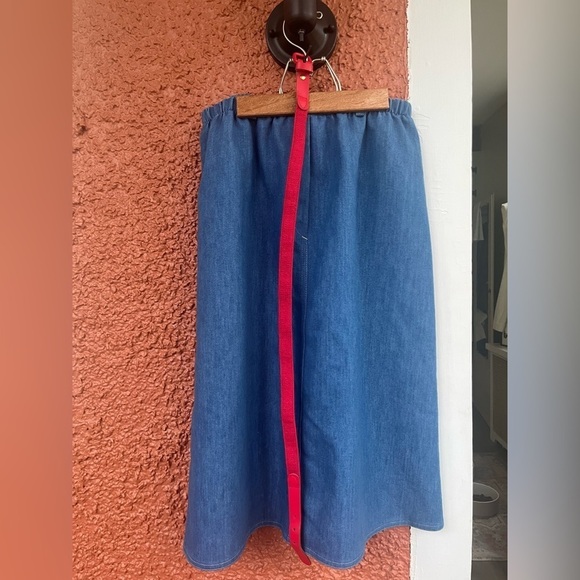 Women’s Vintage Sears Sutter Place Denim A-Line Skirt Vintage Size 14 - Picture 1 of 8